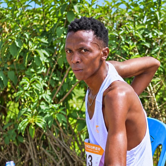 Martin Karoki Muriuki after the Nyahururu 10 km time trial, August 2026
